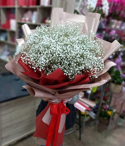 Букет цветов из: Гипсофила в Золотаревке Ставропольского края