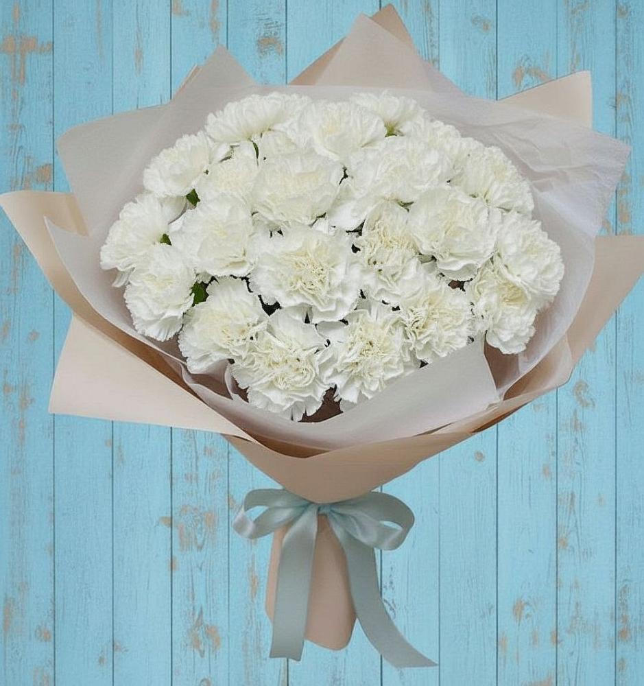 Букет цветов из: Гвоздики в Золотаревке Ставропольского края