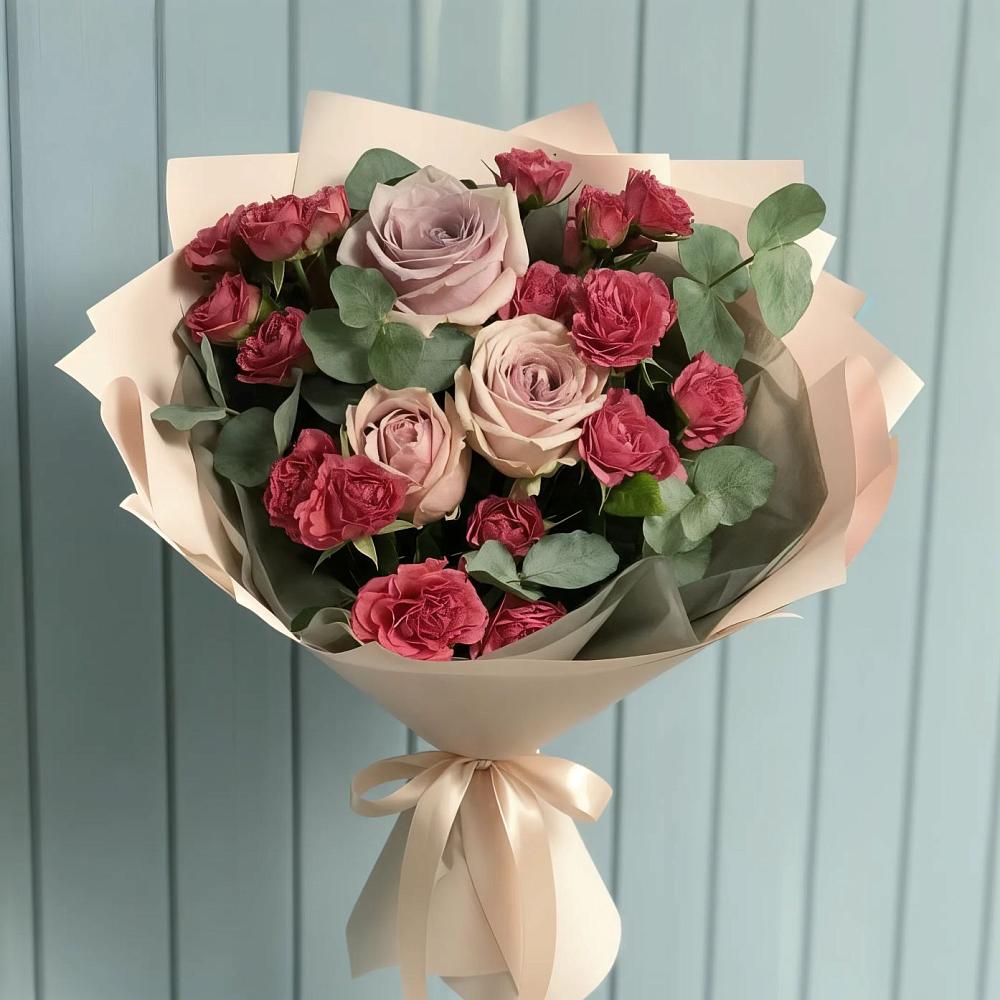 Букет цветов из: Гвоздики и Розы в Золотаревке Ставропольского края