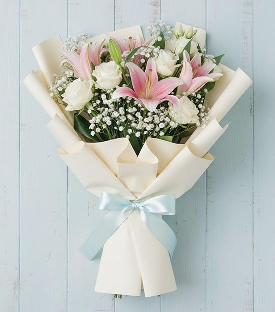 Букет цветов из: Лилии в Золотаревке Ставропольского края