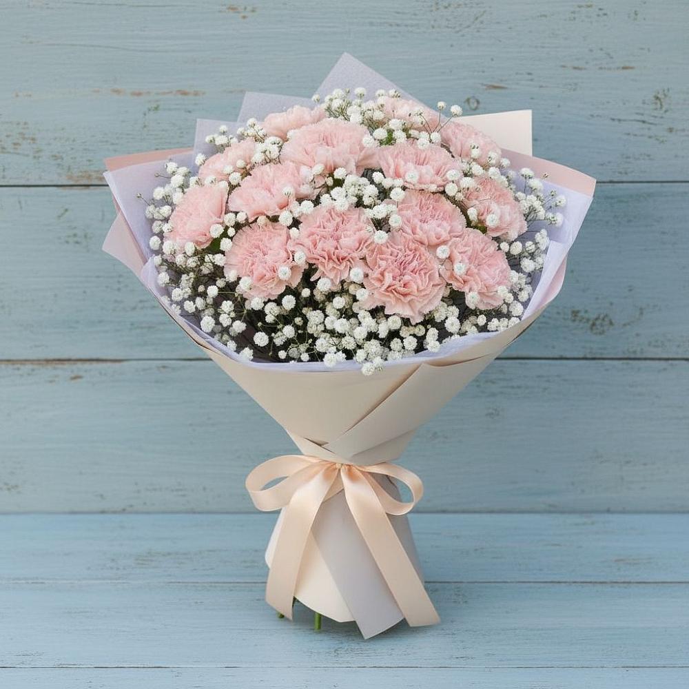 Букет цветов из: Гвоздики в Золотаревке Ставропольского края