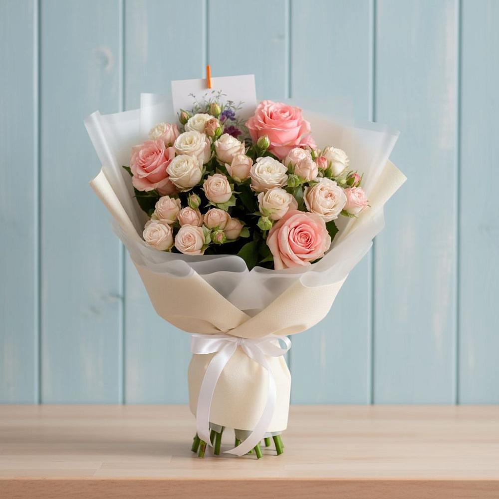 Букет цветов из: Розы в Золотаревке Ставропольского края