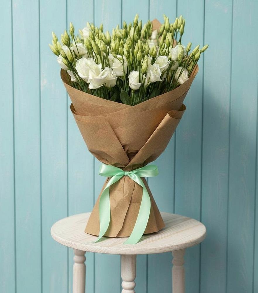 Букет цветов из: Лизиантусы в Золотаревке Ставропольского края