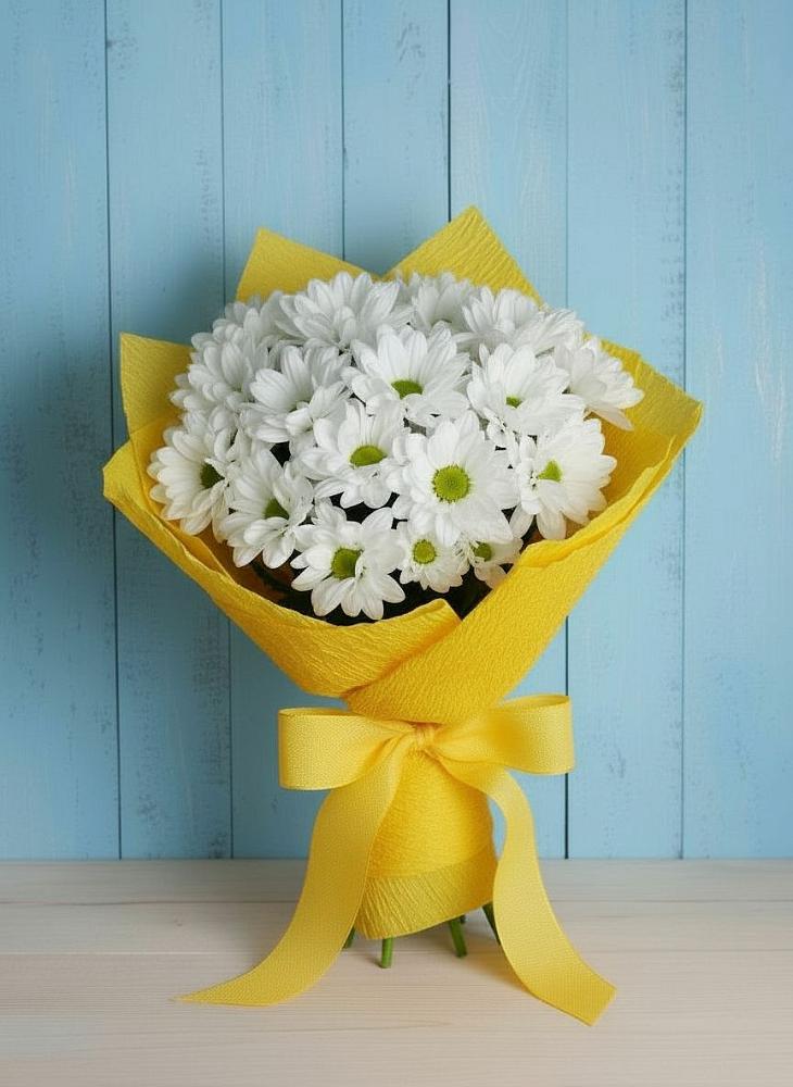 Букет цветов из: Хризантемы в Золотаревке Ставропольского края