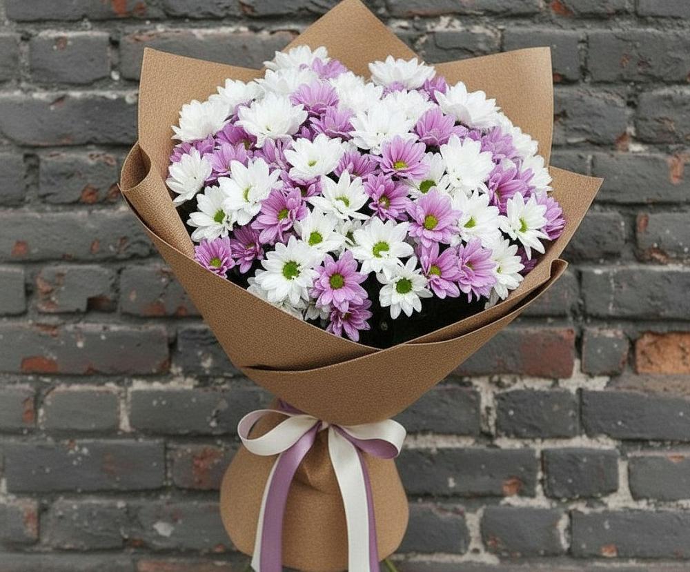 Букет цветов из: Хризантемы в Золотаревке Ставропольского края