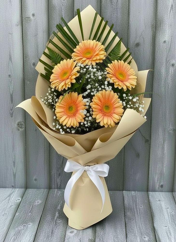 Букет цветов из: Герберы в Золотаревке Ставропольского края