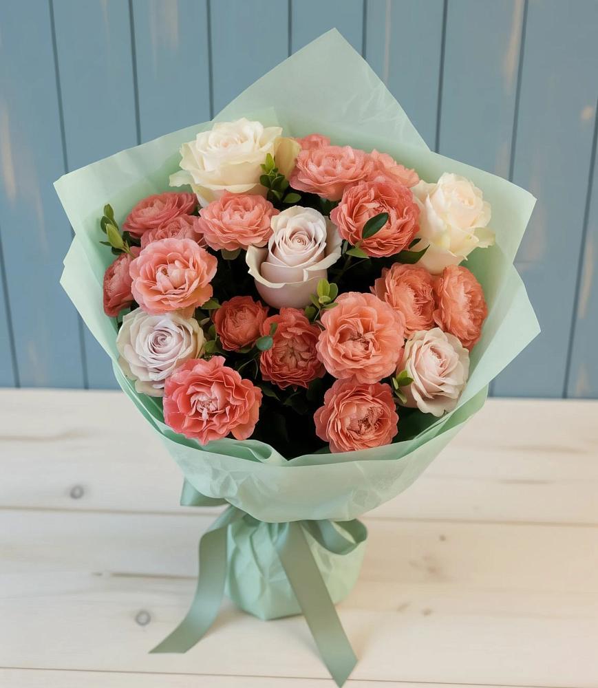 Букет цветов из: Розы в Золотаревке Ставропольского края