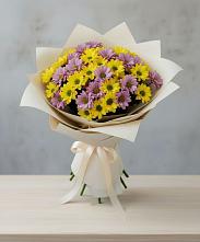 Букет цветов из:  Хризантемы #REPLACE_PRED# Золотаревке Ставропольского края