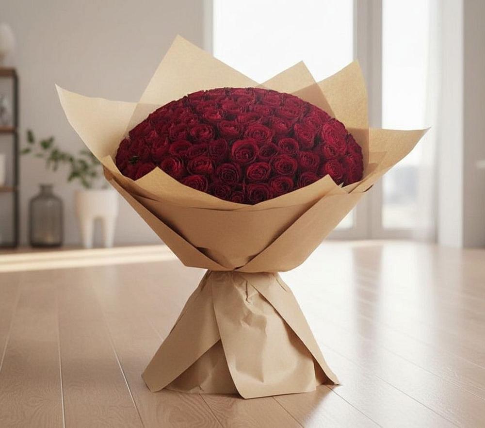 Букет 101 Красная роза в Золотаревке Ставропольского края