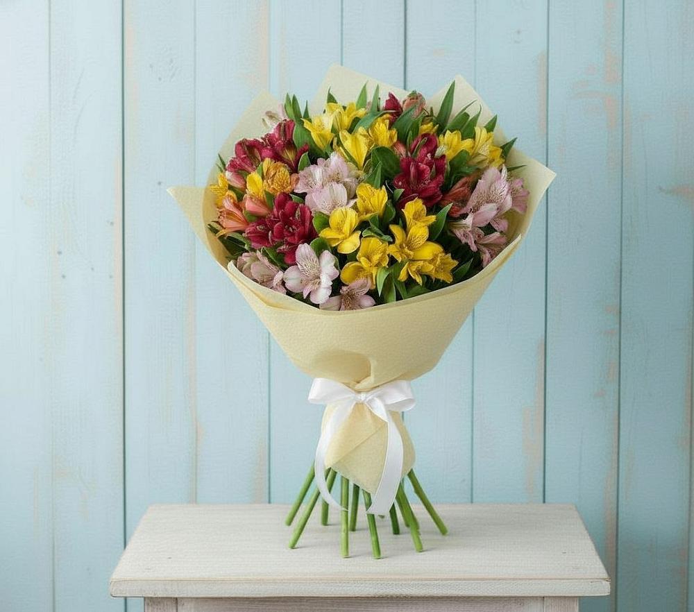 Букет цветов из: Альстромерии в Золотаревке Ставропольского края
